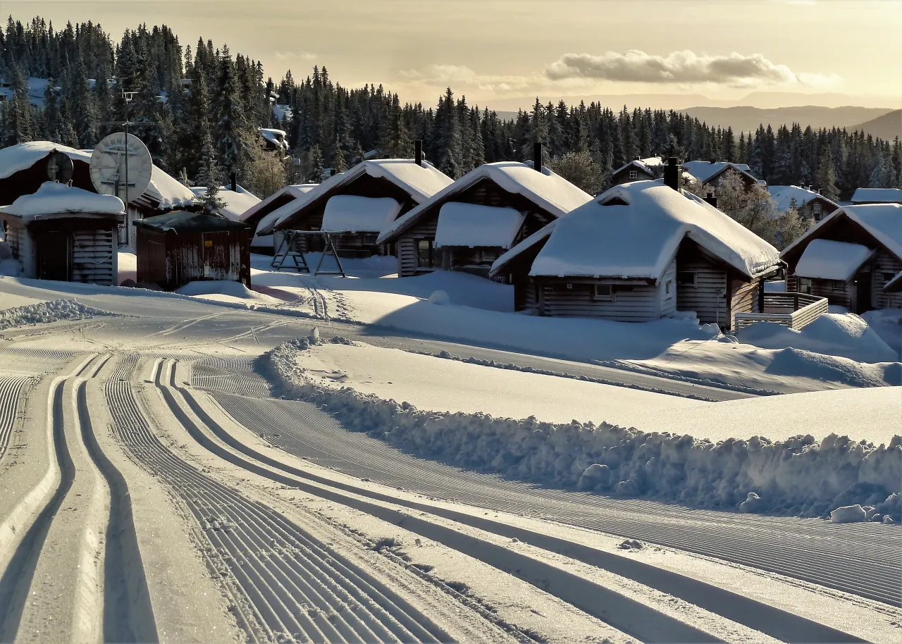 Skiløyper rett til hyttedøren på Lillehammer Fjellstue og Hytteutleie